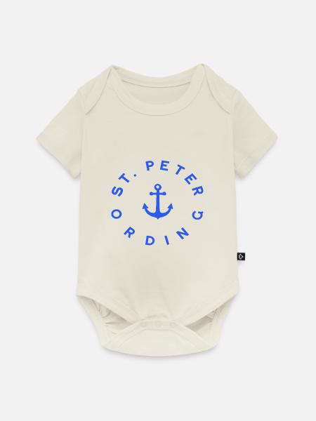 Moin Moin Sankt Peter-Ording St. Peter - Baby Premium Kurzarmbody - Naturweiß