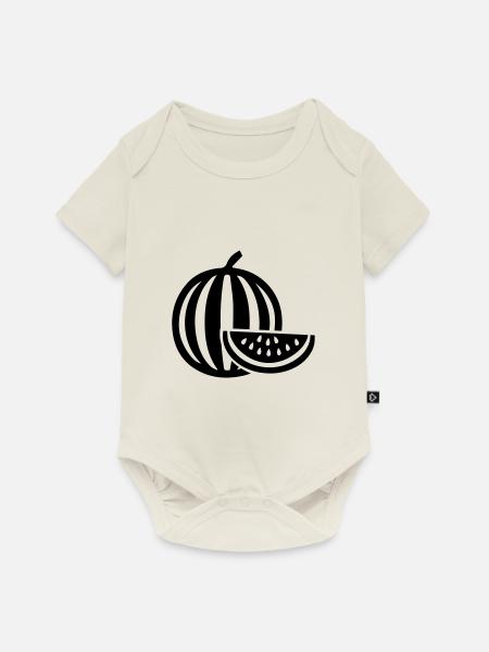 Melone Frucht - Baby Premium Kurzarmbody - Naturweiß