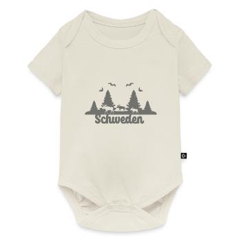 elch, schweden, natur, sommer, norwegen, skyline, - Baby Premium Kurzarmbody - Naturweiß - Vorne