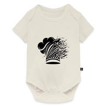 Chef's Hat Silhouette Cooking Chef - Body à manches courtes Premium Bébé - blanc cassé - Devant