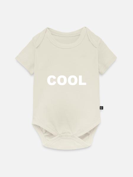 Cool Schriftzug Aufschrift Cool lässig Geschenk - Baby Premium Kurzarmbody - Naturweiß