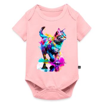 Painted Tabby Cat - Baby Premium short-sleeve bodysuit - rose - Front