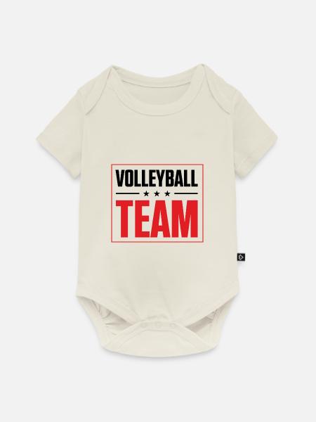 Volleyball Team - Baby Premium Kurzarmbody - Naturweiß