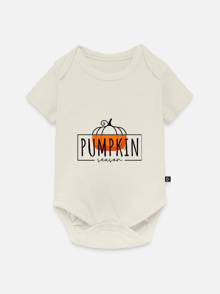 Kürbis-Saison - Baby Premium Kurzarmbody - Naturweiß