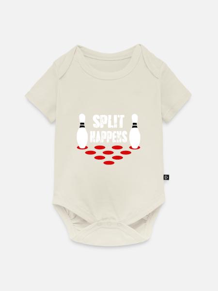 Split Happens weiss - Baby Premium Kurzarmbody - Naturweiß