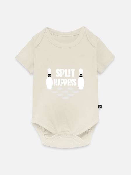 Split Happens weiss - Baby Premium Kurzarmbody - Naturweiß