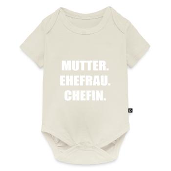 Mutter - Baby Premium Kurzarmbody - Naturweiß - Vorne