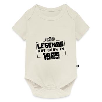 1965 Légendes nées en - Body à manches courtes Premium Bébé - blanc cassé - Devant