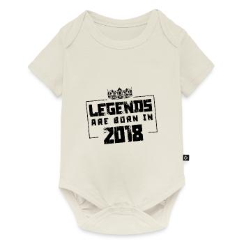 2018 legends born in - Baby Premium short-sleeve bodysuit - off white - Front