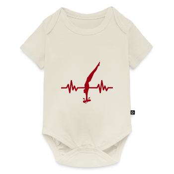 Heartbeat diver - water sports athlete - Baby Premium short-sleeve bodysuit - off white - Front
