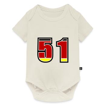 51 Number Germany Jersey - Baby Premium short-sleeve bodysuit - off white - Front