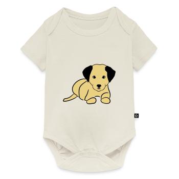Cute dog, pochen - Baby Premium short-sleeve bodysuit - off white - Front