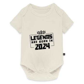 2024 légendes nées en - Body à manches courtes Premium Bébé - blanc cassé - Devant