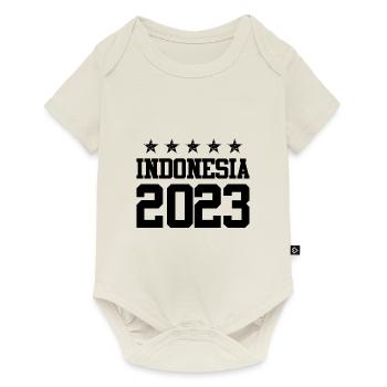 Indonesia 2023 - Baby Premium short-sleeve bodysuit - off white - Front
