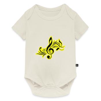 Musical Notes Symbol Music - Baby Premium short-sleeve bodysuit - off white - Front