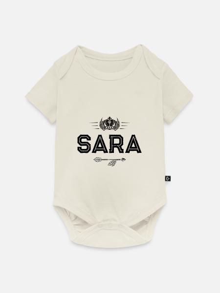 Sara - Baby Premium Kurzarmbody - Naturweiß