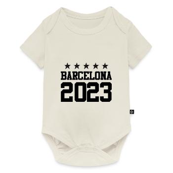 Barcelona 2023 - Baby Premium Kurzarmbody - Naturweiß - Vorne