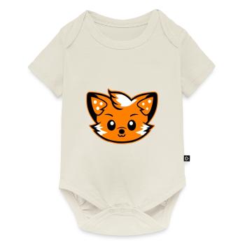 Fox Head Comic Cute - Baby Premium short-sleeve bodysuit - off white - Front