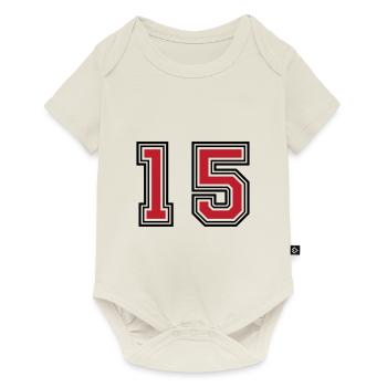 15 symboles numériques - Body à manches courtes Premium Bébé - blanc cassé - Devant