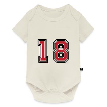 18 number symbol - Baby Premium short-sleeve bodysuit - off white - Front