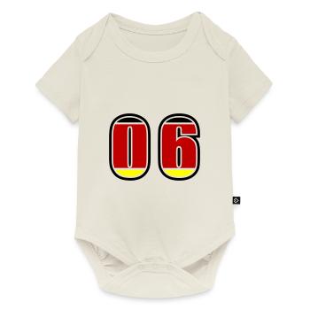 6 Nummer Deutschland Trikot - Baby Premium Kurzarmbody - Naturweiß - Vorne