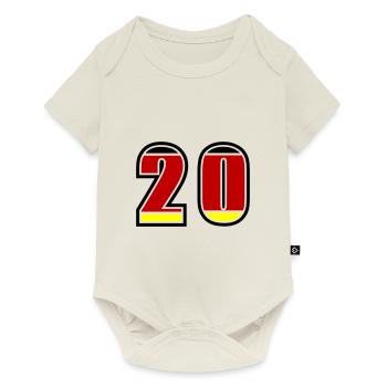 20 Nummer Deutschland Trikot - Baby Premium Kurzarmbody - Naturweiß - Vorne