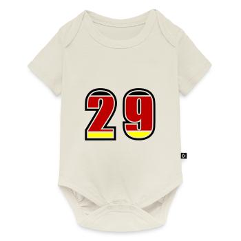 29 Nummer Deutschland Trikot - Baby Premium Kurzarmbody - Naturweiß - Vorne