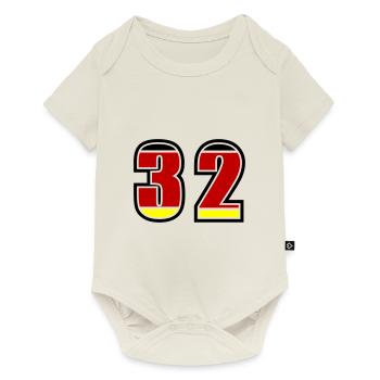32 Numéro Allemagne Jersey - Body à manches courtes Premium Bébé - blanc cassé - Devant