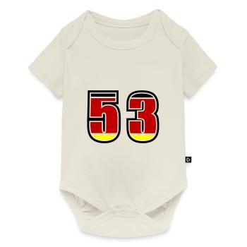 53 Numéro Allemagne Jersey - Body à manches courtes Premium Bébé - blanc cassé - Devant