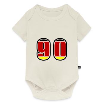 90 Nummer Deutschland Trikot - Baby Premium Kurzarmbody - Naturweiß - Vorne