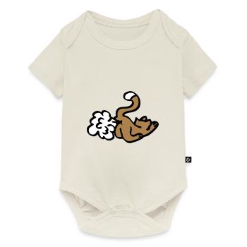 Cat pups / cat fart / funny gift - funny - Baby Premium short-sleeve bodysuit - off white - Front