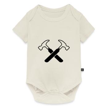 Symbole du marteau - Body à manches courtes Premium Bébé - blanc cassé - Devant