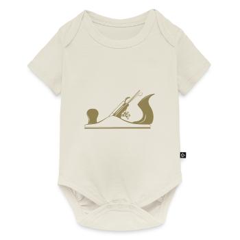 Schreiner Werkzeug Hobel Design - Baby Premium Kurzarmbody - Naturweiß - Vorne