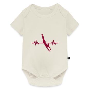 Heartbeat Swimmer - Diver Water Sports Athlete - Baby Premium short-sleeve bodysuit - off white - Front