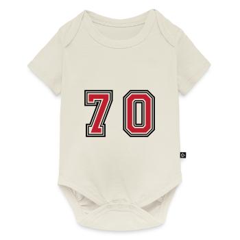 70 Symbole numérique - Body à manches courtes Premium Bébé - blanc cassé - Devant