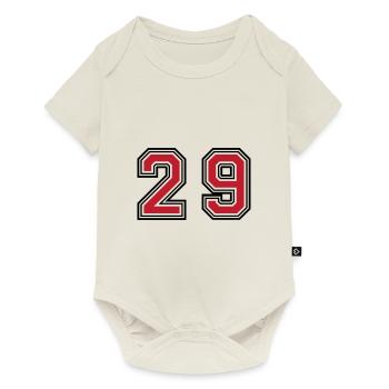 29 Symbole numérique - Body à manches courtes Premium Bébé - blanc cassé - Devant