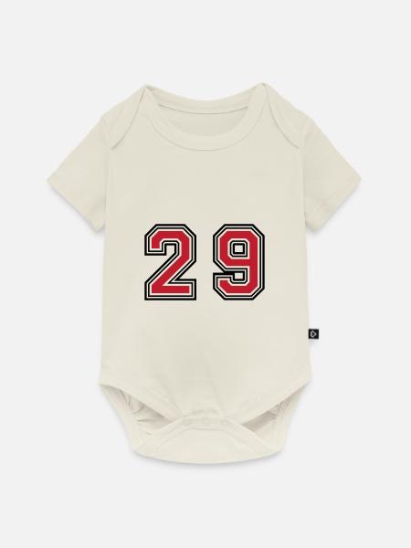 29 Zahl symbol - Baby Premium Kurzarmbody - Naturweiß