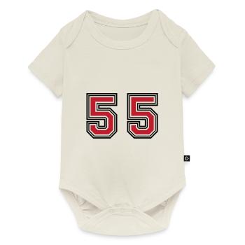 55 Symbole numérique - Body à manches courtes Premium Bébé - blanc cassé - Devant