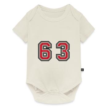 63 Symbole numérique - Body à manches courtes Premium Bébé - blanc cassé - Devant