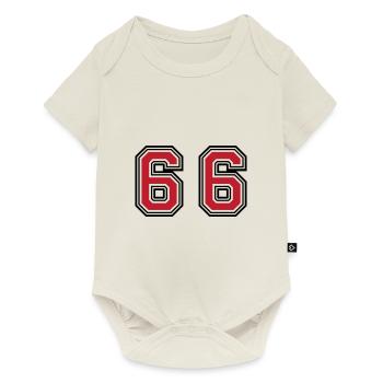 66 Symbole numérique - Body à manches courtes Premium Bébé - blanc cassé - Devant