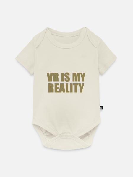 VR is my REALITY - Baby Premium Kurzarmbody - Naturweiß