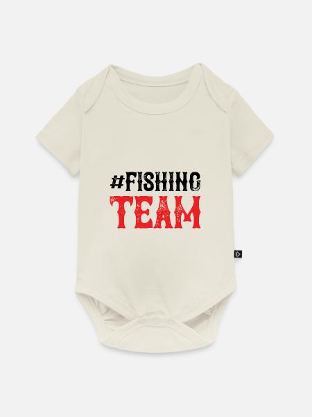 Fishing Team - Baby Premium Kurzarmbody - Naturweiß