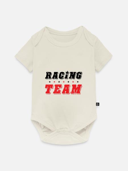 Racing Team - Baby Premium Kurzarmbody - Naturweiß