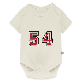 54 Symbole numérique - Body à manches courtes Premium Bébé - blanc cassé - Devant