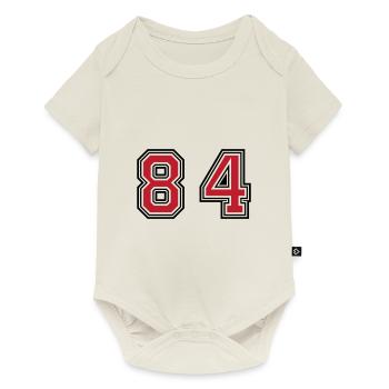 84 Zahl Symbol - Baby Premium Kurzarmbody - Naturweiß - Vorne