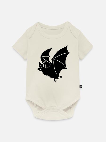 Fledermaus - Baby Premium Kurzarmbody - Naturweiß