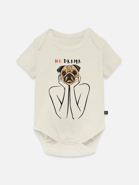 KEIN DRAMA - Baby Premium Kurzarmbody - Naturweiß