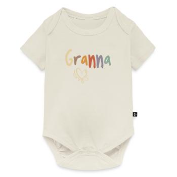 Granna Heart Funny Grandma - Baby Premium short-sleeve bodysuit - off white - Front