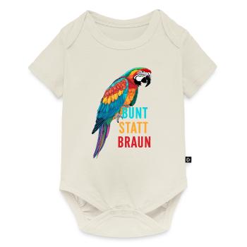 Parrot - colorful instead of brown - Baby Premium short-sleeve bodysuit - off white - Front