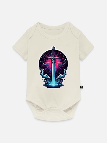 Galaxy Sword - Baby Premium Kurzarmbody - Naturweiß